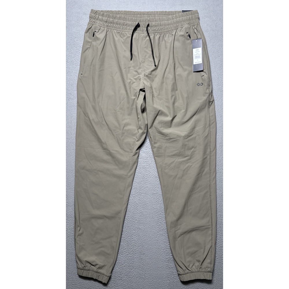 Legend Jogger Sweatpants Mens Large (32x30) Tan Minimalist Basic Casual Comfort‎